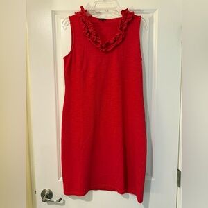 Talbots Sleeveless Dress with Ruffle Detail